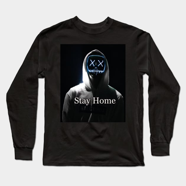 Stay Home shirt Long Sleeve T-Shirt by Oillybally shop